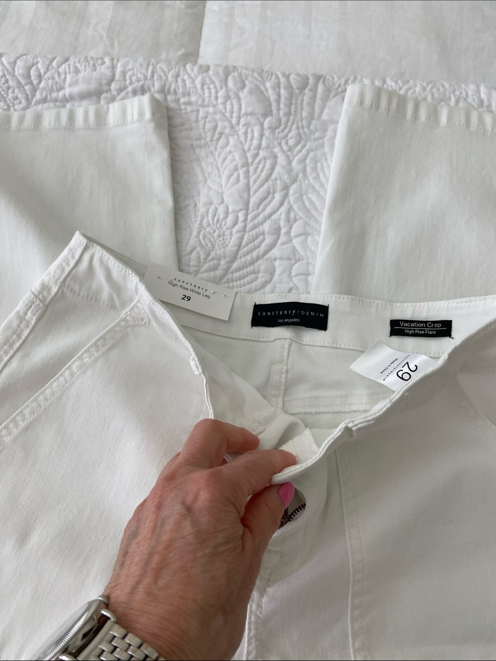 Sanctuary White Vacation Crop Ankle Jeans